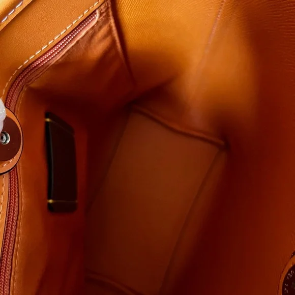 Coach Signature Canvas and Bright Mandarin City Bucket Bag - Picture 5 of 16